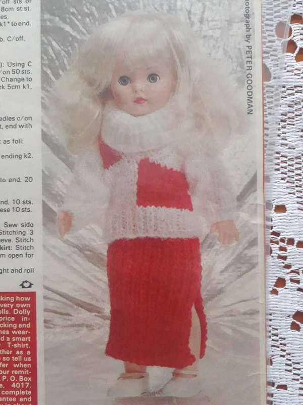 DOLL KNITTING PATTERN - TOP & SKIRT