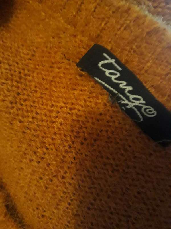 TANGO BRAND VERY SOFT MUSTARD COLOUR KNITTED JUMPER - SIZE 14/38/XL - AS NEW
