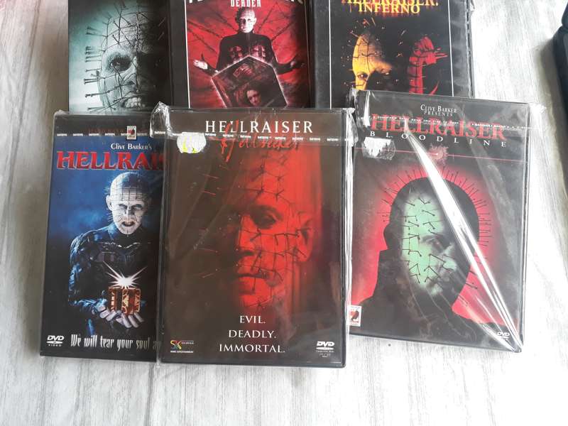 DVD BOX SET - COMPLETE 9 DVD HELLRAISER MOVIES FROM CLIVE BARKER IN AS NEW CONDITION