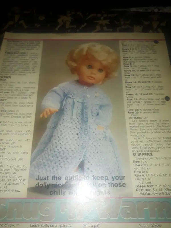 FIRST LOVE DOLL PATTERNS - SNUG 'N WARM