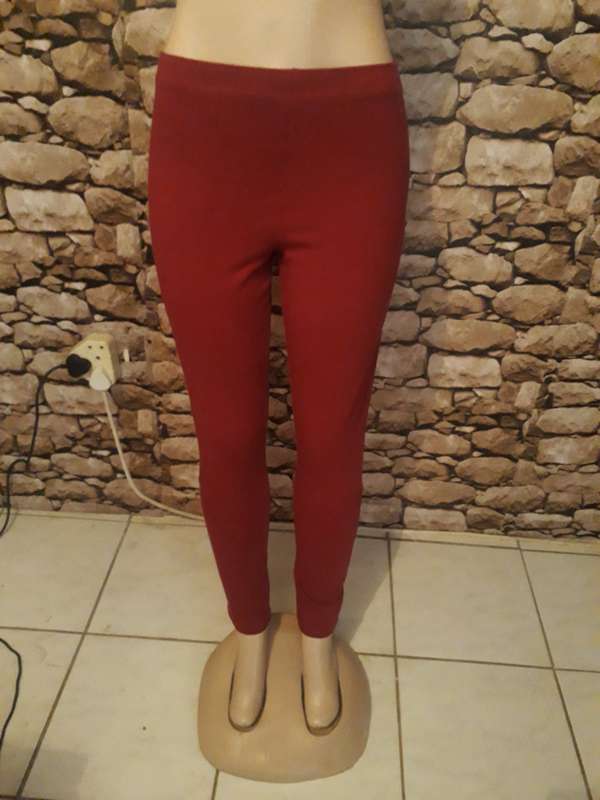 DARK WINE-RED IMAGE BRAND POLYCOTTON BLEND LEGGINGS IN NEW CONDITION - SIZE XL