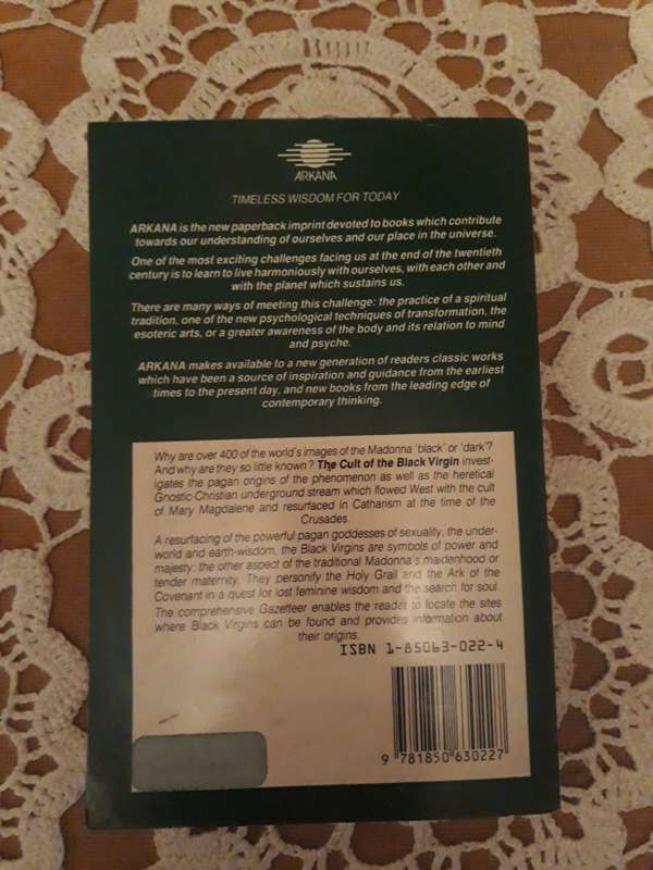 OCCULT BOOK - THE CULT OF THE BLACK VIRGIN BY IAN BEGG - PUB 1986 - PAPERBACK