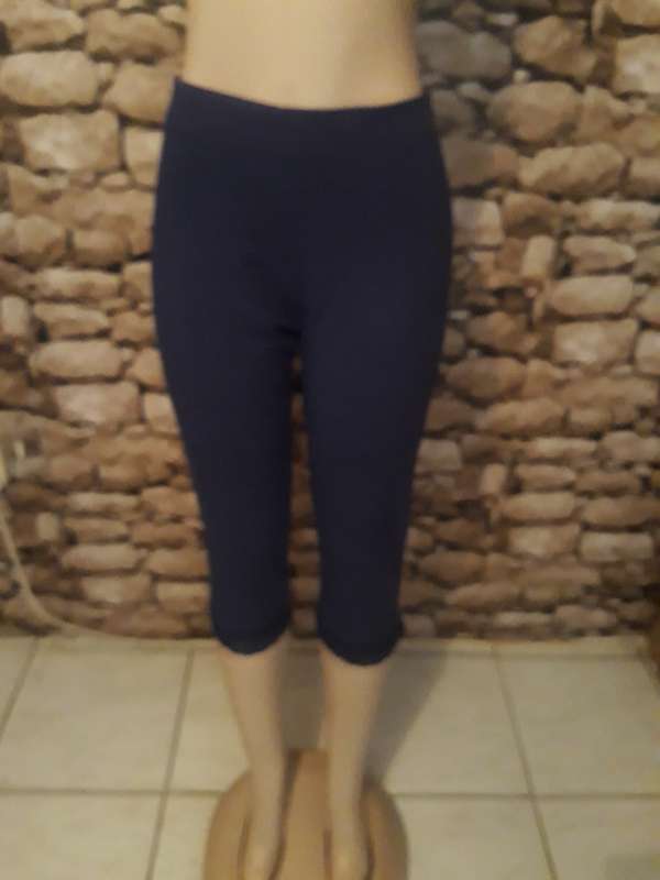 CROPPED BLUE LEGGINGS FROM REAL CLOTHING - 94% COTTON & 6% LYCRA IN NEW CONDITION - SIZE XXL
