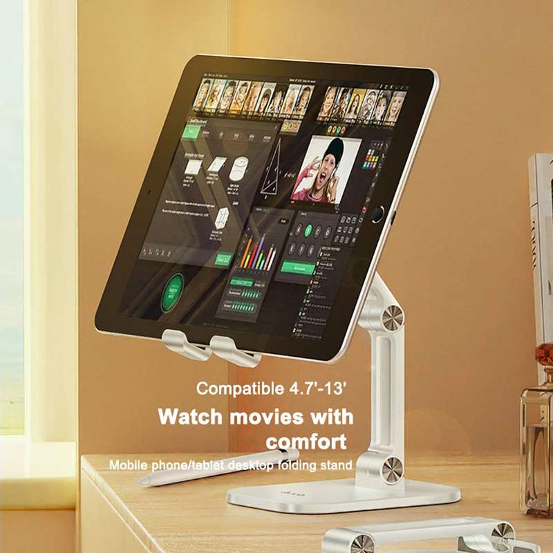 Tabletop Mobile Phone / Tablet, Laptop Stand (White)