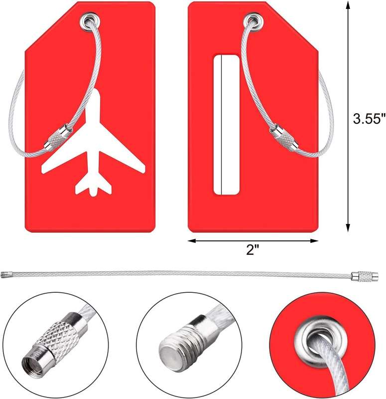 5pc Silicone Luggage Tags