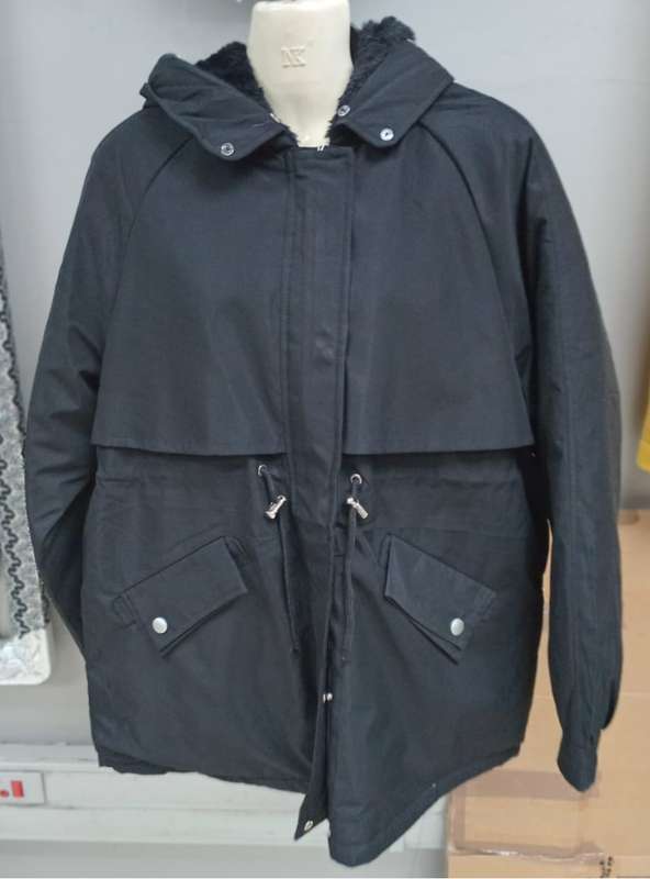 Semi-Long Black Jacket - Unisex Size - XXL