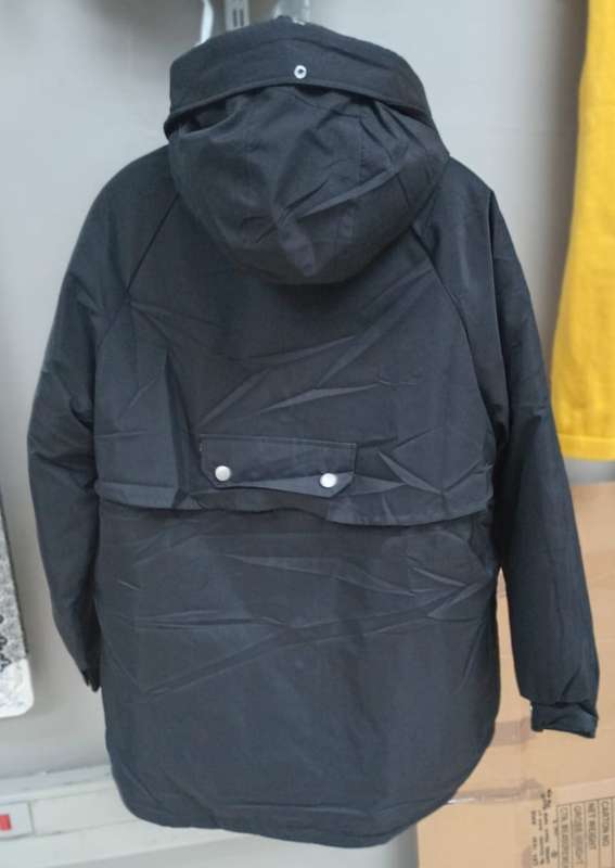 Semi-Long Black Jacket - Unisex Size - XXL