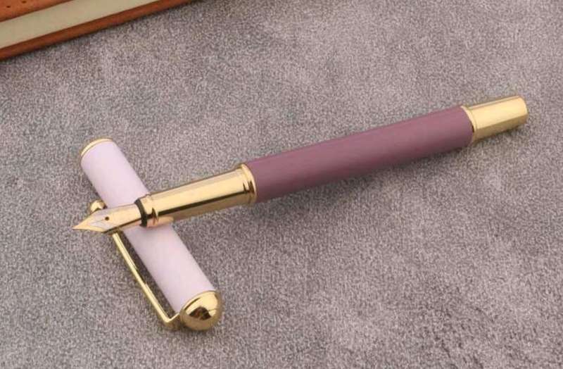 2-Tone Matte Purple Metal Fountain Pen