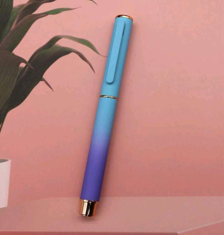 Gradient Pink Steel Body Fountain Pen
