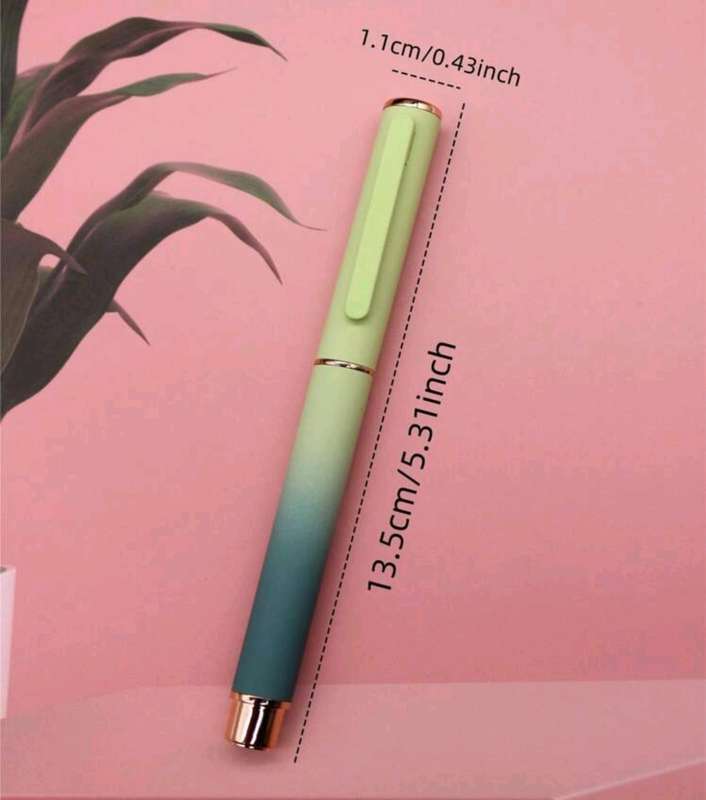 Gradient Pink Steel Body Fountain Pen