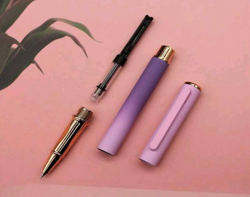 Gradient Pink Steel Body Fountain Pen
