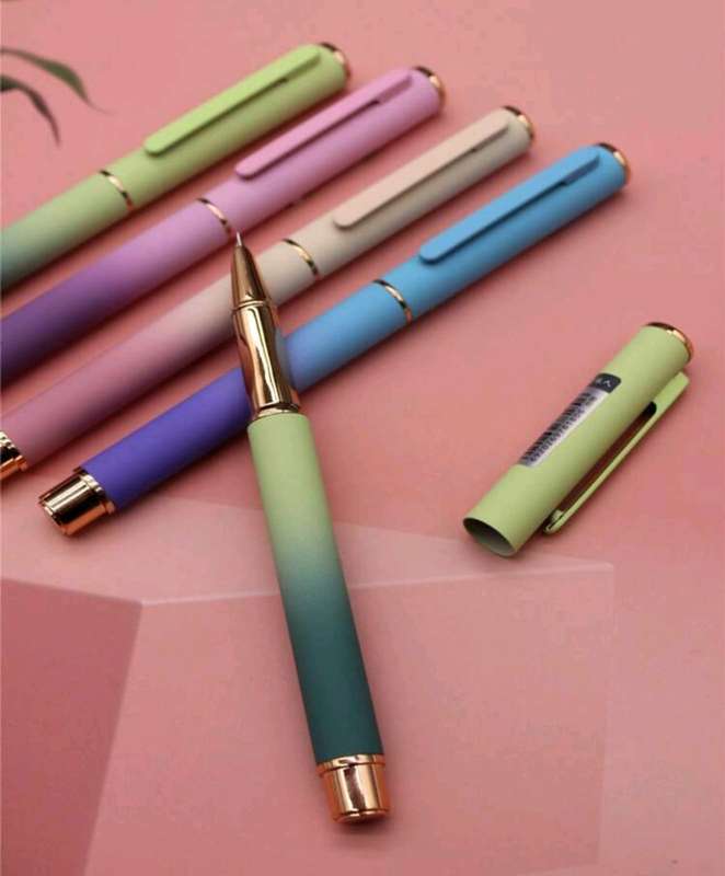 Gradient Pink Steel Body Fountain Pen
