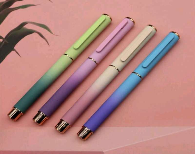 Gradient Pink Steel Body Fountain Pen