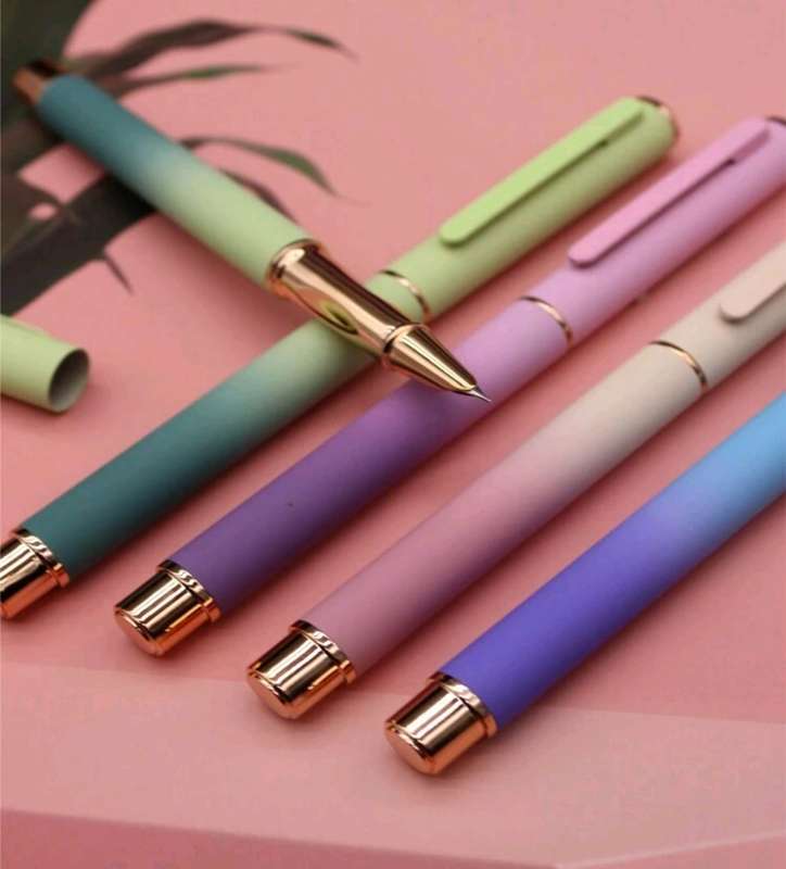Gradient Pink Steel Body Fountain Pen