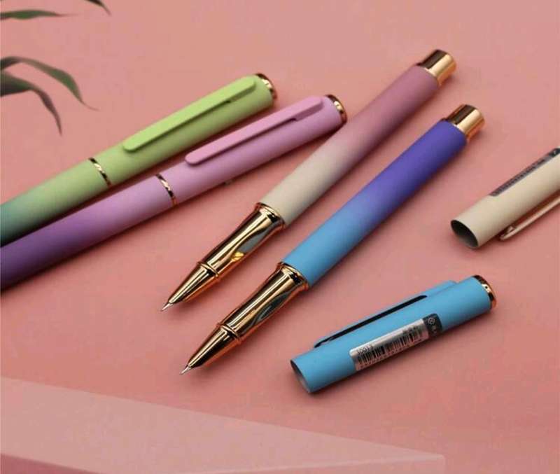 Gradient Pink Steel Body Fountain Pen