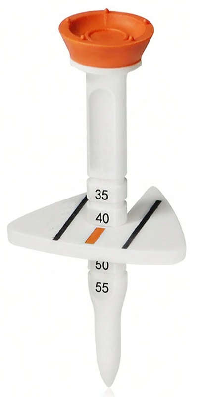 Adjustable Double Layer Golf Tee & Ball Marker (Orange)
