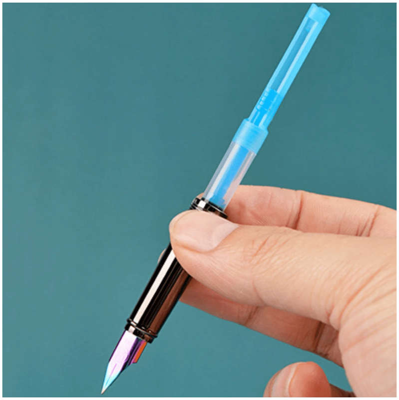 Gradient Stylish Stainless Steel Metal Fountain Pen (Dreamy Pink) with Tungsten Nib