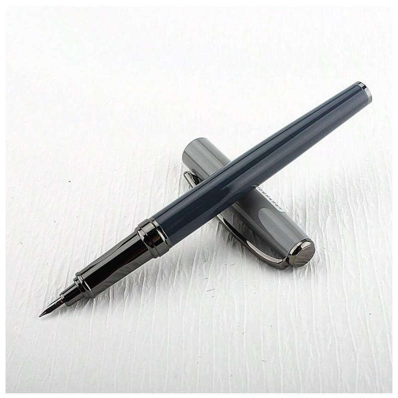 Classic Metal Fountain Pen with 0.38mm Nib (Blue)