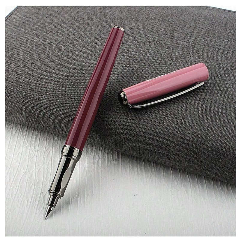 Classic Metal Fountain Pen with 0.38mm Nib (Blue)