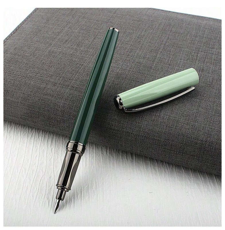 Classic Metal Fountain Pen with 0.38mm Nib (Blue)