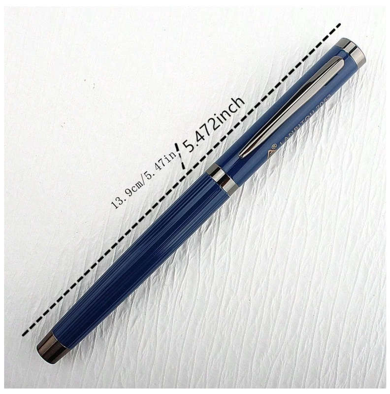 Metal Fountain Pen with 0.5MM Tungsten Nib - Gloss Black
