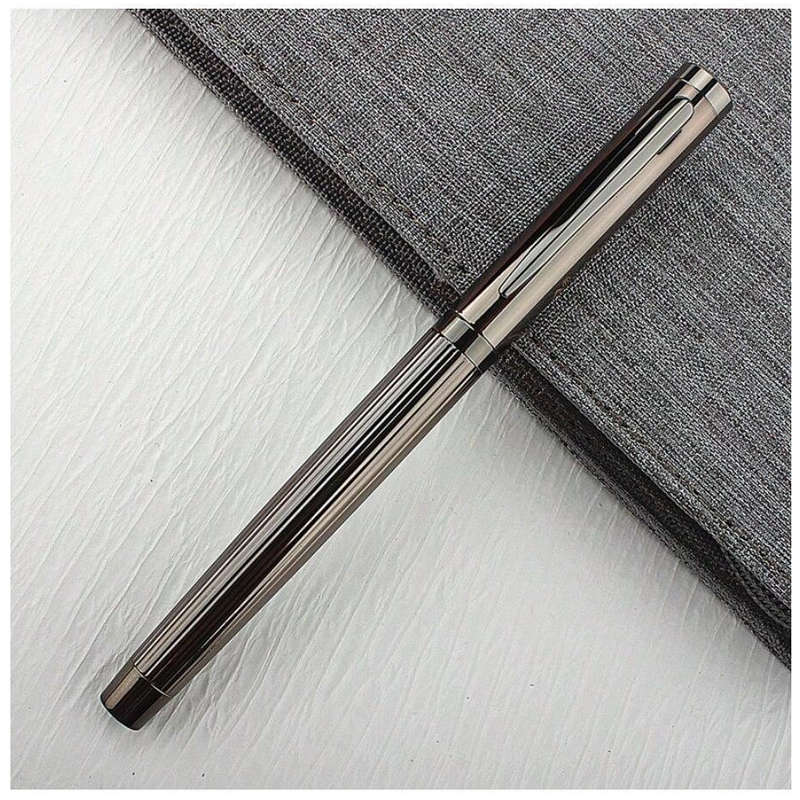 Metal Fountain Pen with 0.5MM Tungsten Nib - Gloss Black