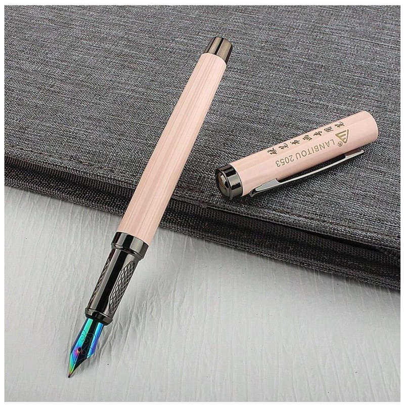 Metal Fountain Pen with 0.5MM Tungsten Nib - Gloss Black