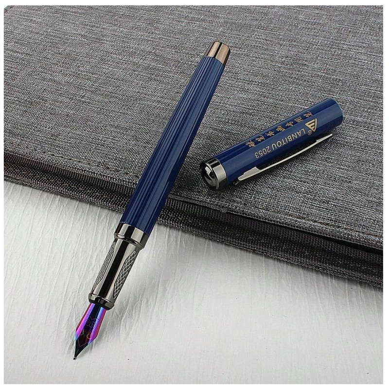 Metal Fountain Pen with 0.5MM Tungsten Nib - Gloss Black