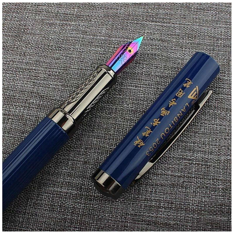 Metal Fountain Pen with 0.5MM Tungsten Nib - Gloss Black