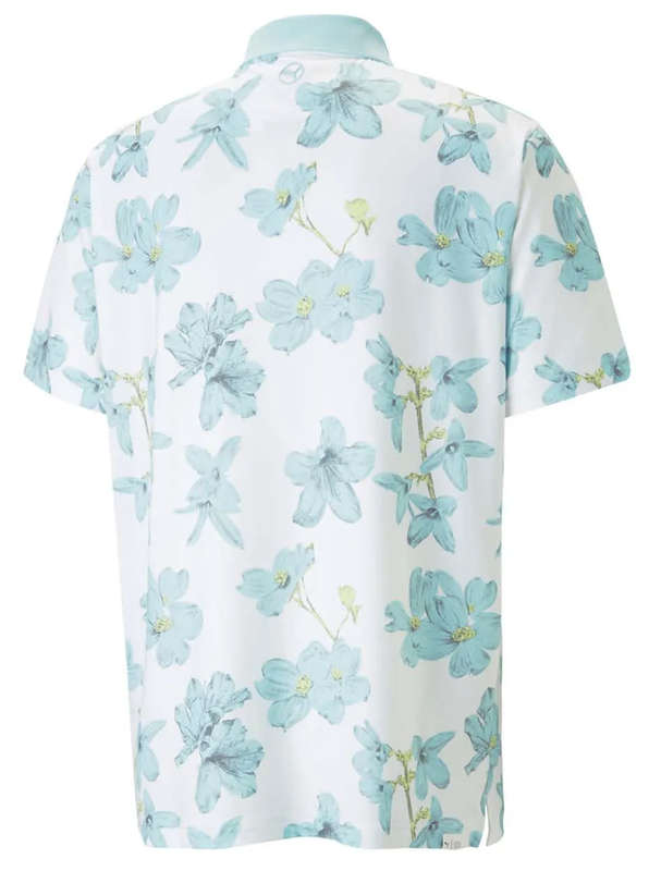 GOLF - Puma Mattr Verdant Polo (Bright White/Tropical Aqua)