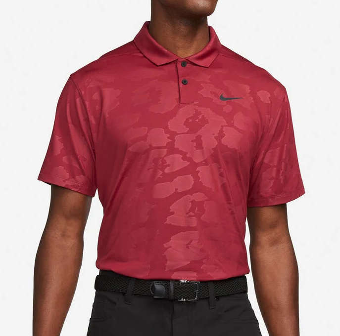 Collectors Item - Nike Tiger Woods Dri Fit Vapor Polo Golf Shirt Camo Red