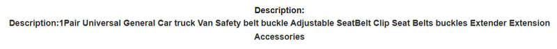 SeatBelt Buckle Clip