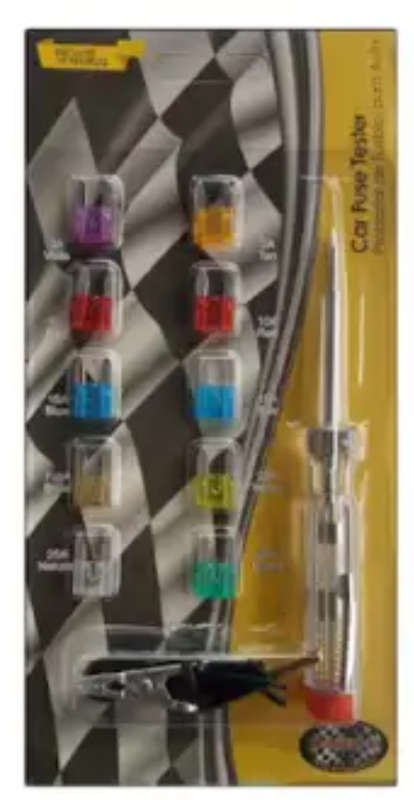10pc Auto Plug and Mini Blade Fuse with Tester Kit