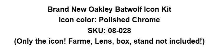 Oakley Batwolf Polished Chrome Interchangeable Icon System