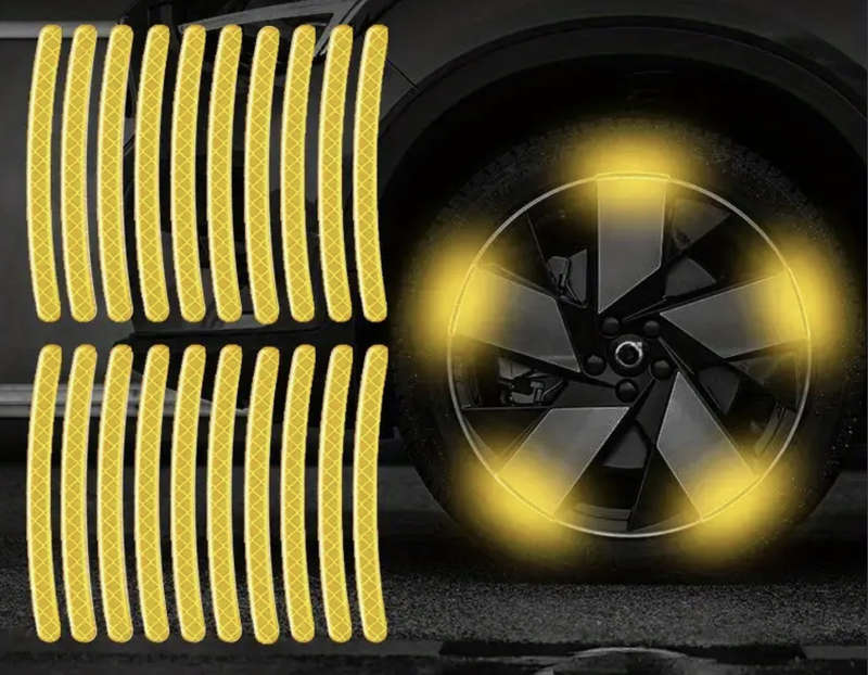 20pcs Reflective Wheel Stickers (Blue)