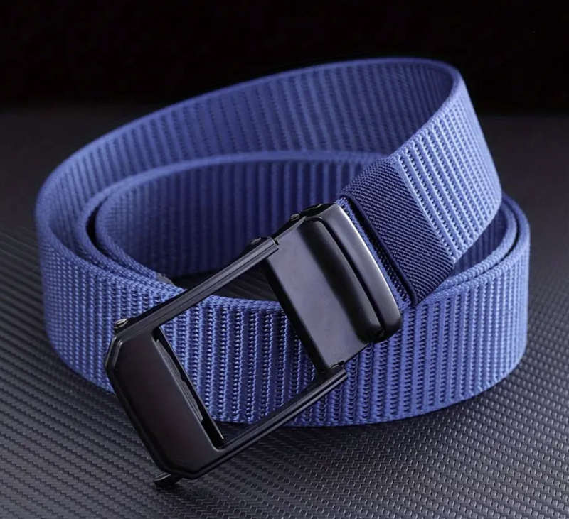 ***GOLF*** Automatic Buckle Canvas Belt - Black