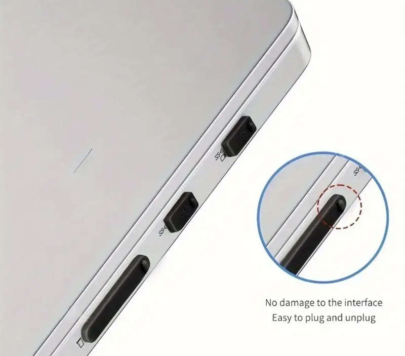 16pcs Universal Anti-Dust Plugs for Laptops / Notebooks (BLACK)