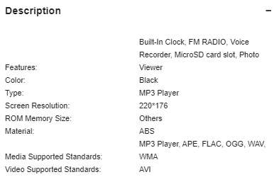 Mp3/Mp4 Player, FM Radio, Voice Recorder, 1.8 Inch Color Screen, Micro Sd Card slot, E-Book Reader