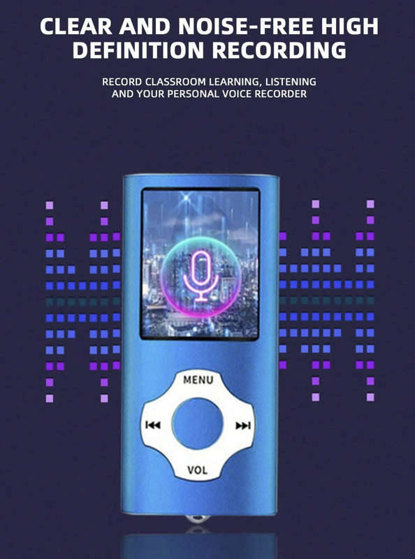 Portable Video Playback, MP3/MP4 Player with FM Radio & Voice Recording