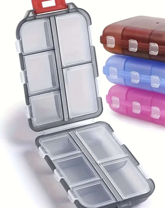 Pill Box with 10 Compartments... Moisture Proof