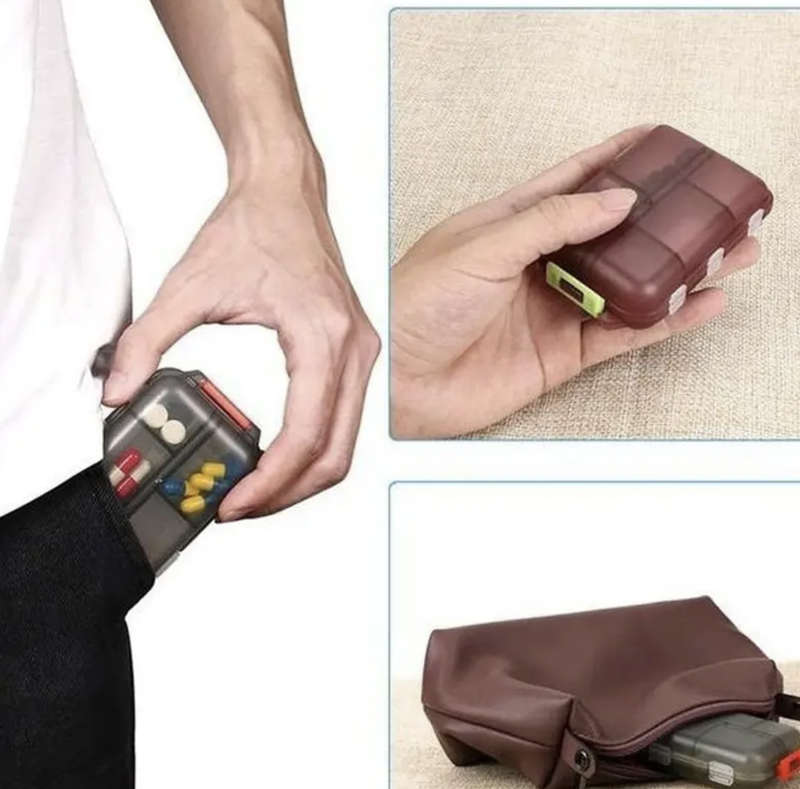 Pill Box with 10 Compartments... Moisture Proof