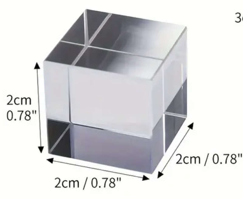 Crystal Prism Cube Sun Catcher Paperweight
