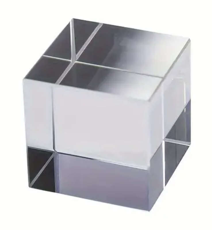 Crystal Prism Cube Sun Catcher Paperweight