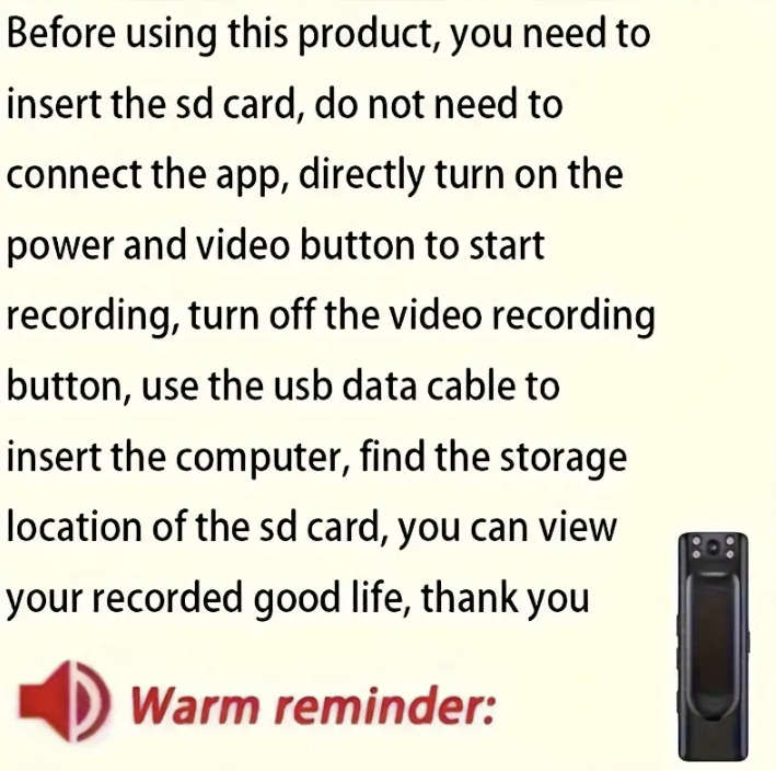 Portable Wearable Action Camera