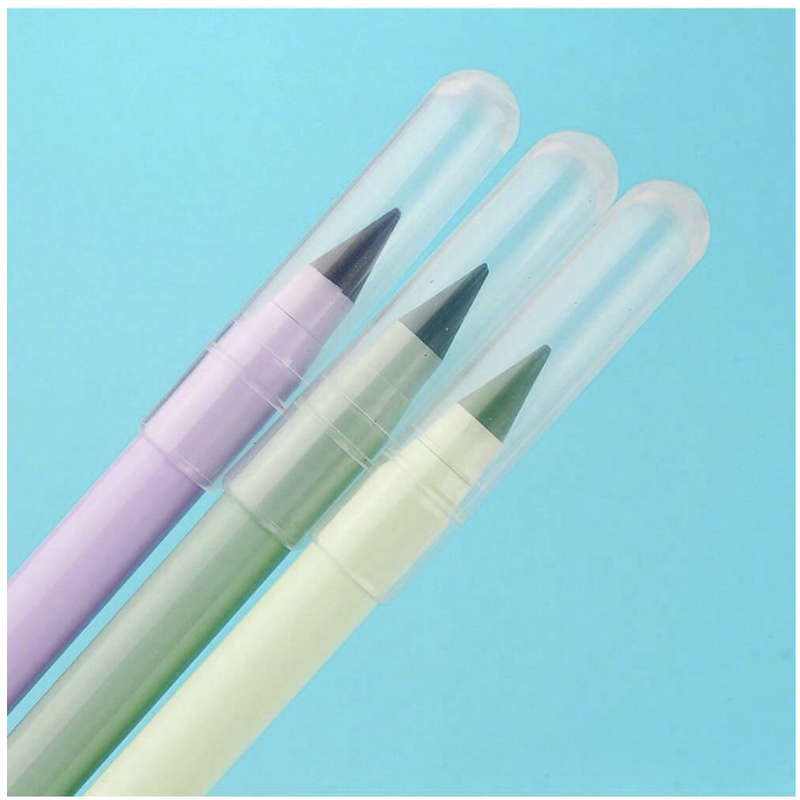 46pcs Colored Eternal Non-Sharpening Pencils With Erasable Lead