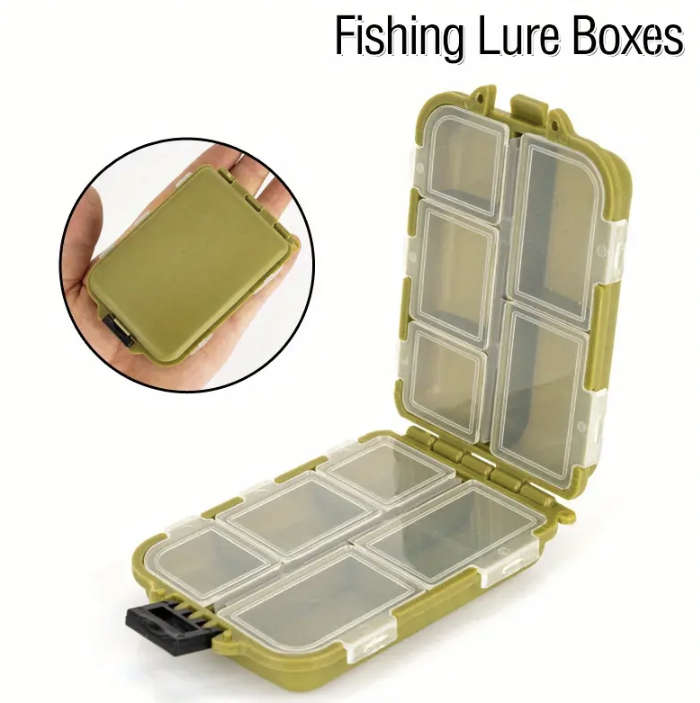 **FISHING** Durable Portable Fishing Tackle Box with Multiple Compartments for Lures, Hooks and Jigs