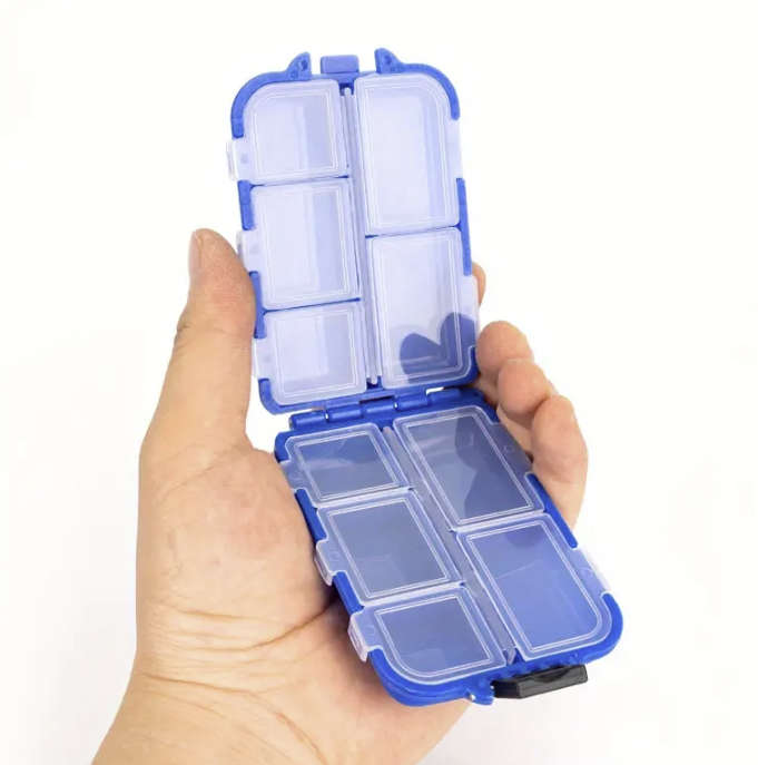 **FISHING** Durable Portable Fishing Tackle Box with Multiple Compartments for Lures, Hooks and Jigs