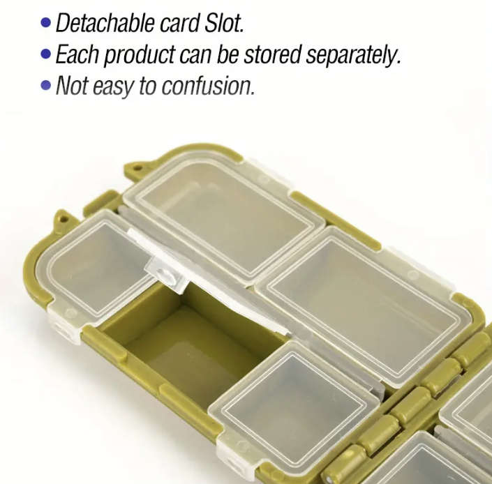 **FISHING** Durable Portable Fishing Tackle Box with Multiple Compartments for Lures, Hooks and Jigs