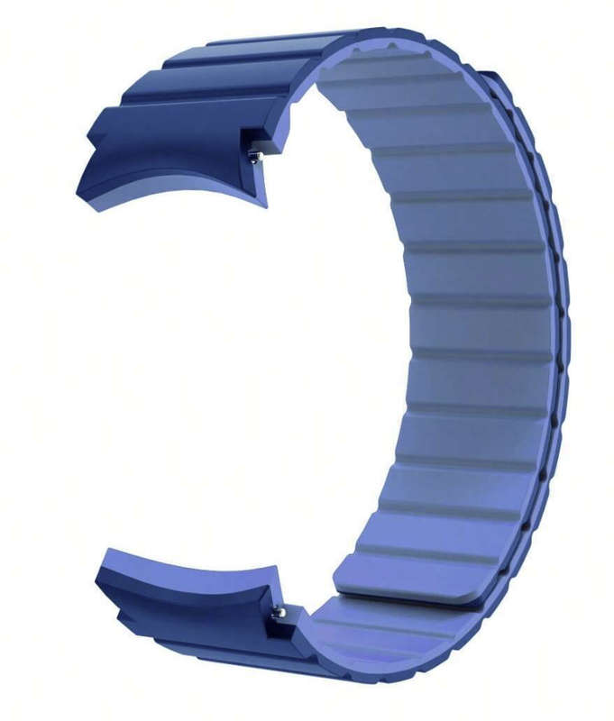 2 Tone Magnetic Silicone Strap compatible with Samsung Watch 6 / 5 / 4 (MIDNIGHT BLUE / LIGHT BLUE)
