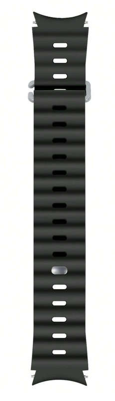 Trendy Silicone Strap Compatible with Samsung Watch 6 / 5 / 4 (BLACK)